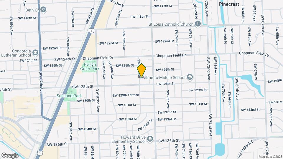 7790 SW 127th St Map and Location Details