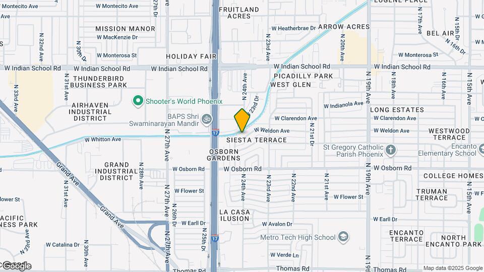 2408 W Weldon Ave Map and Location Details