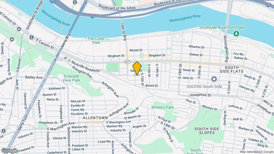 1100 Bradish St Mapa y Detalles de la Ubicación