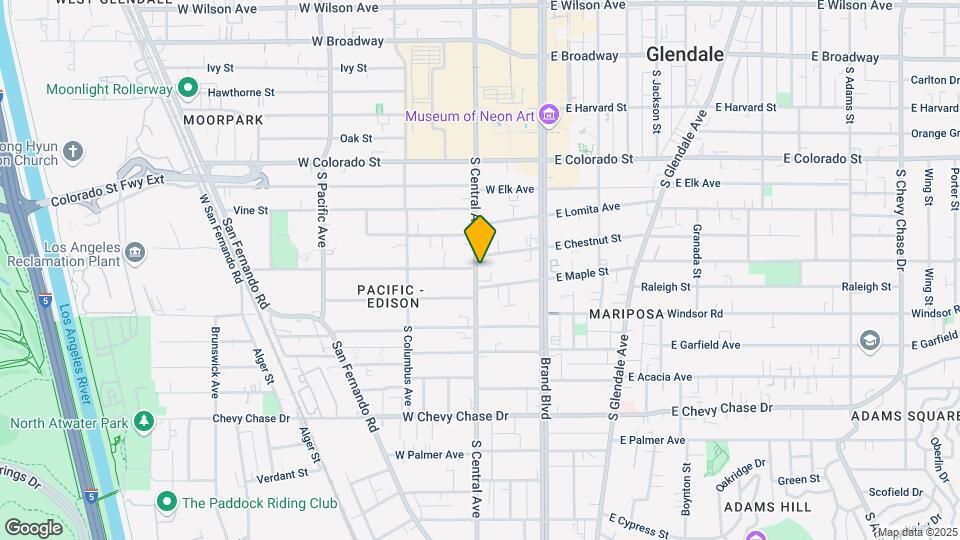 614 Central S Ave, Unit 2 nd floor Map and Location Details