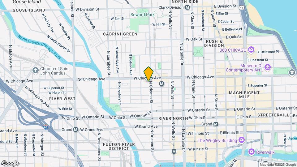 340 W Superior St Map and Location Details