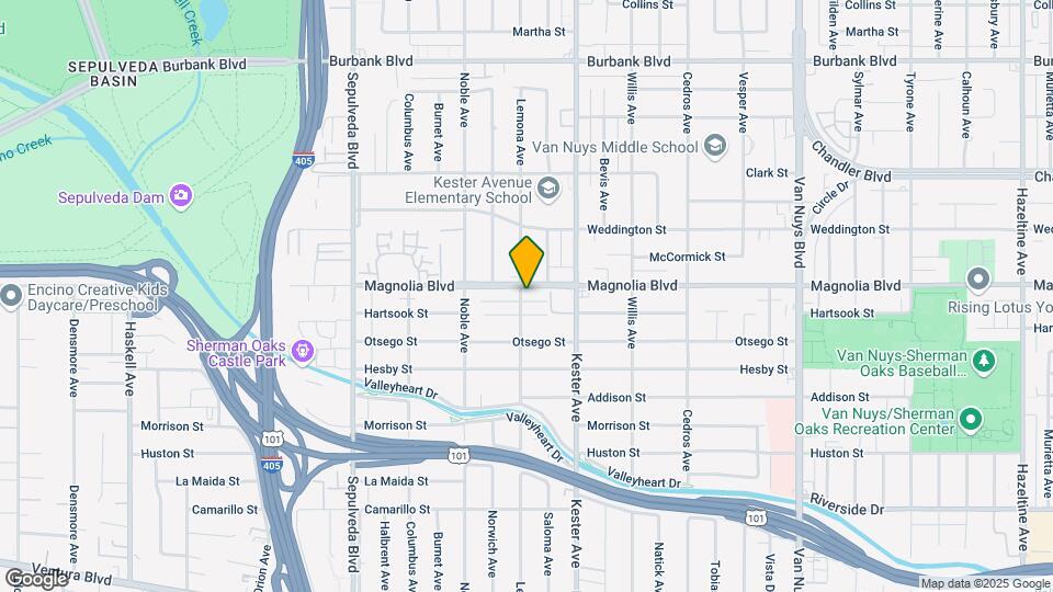 14956 Magnolia Blvd Mapa y Detalles de la Ubicación