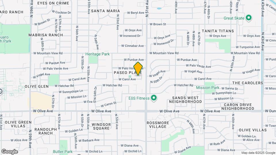 5120 W Carol Ave Map and Location Details