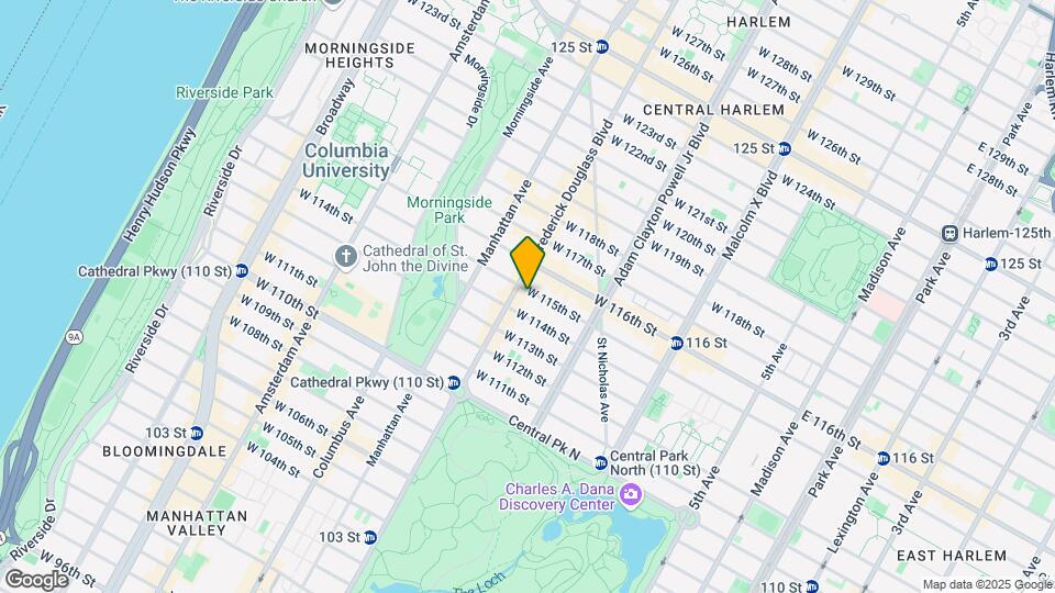 280 W 115th St Map and Location Details