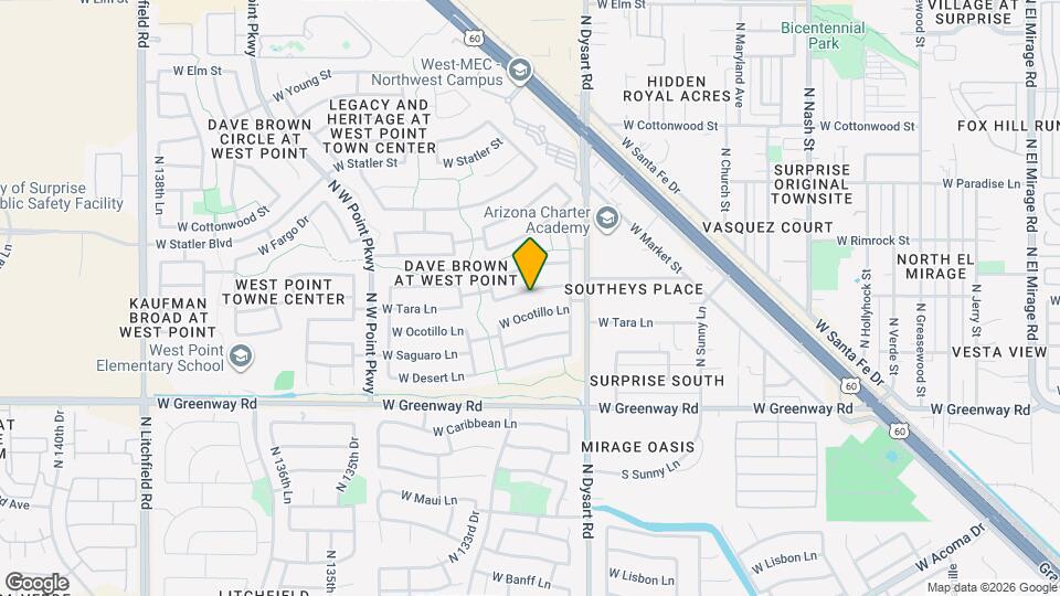 13207 W Tara Ln Map and Location Details