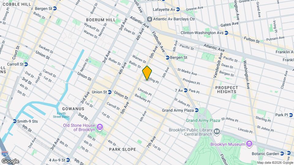 Charming 2BR with loads of sunlight in North Park Slope, Unit 4 Map and Location Details