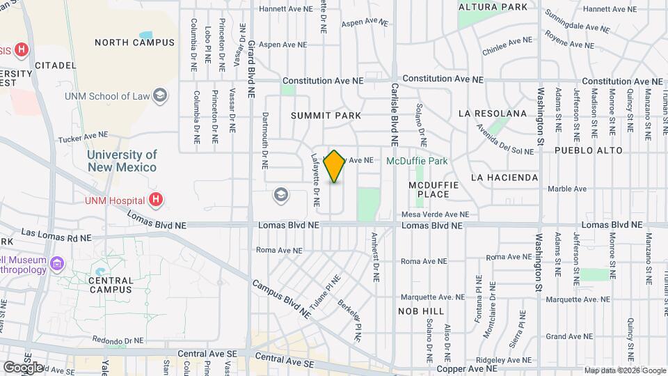 732 Loma Vista Dr NE Map and Location Details