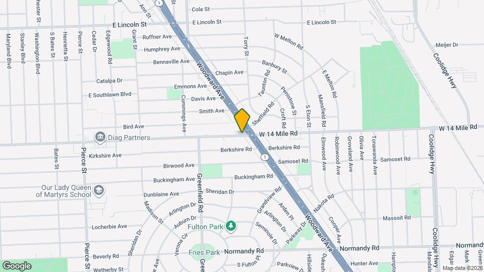 1617 E Thirteen Mile Rd Map and Location Details