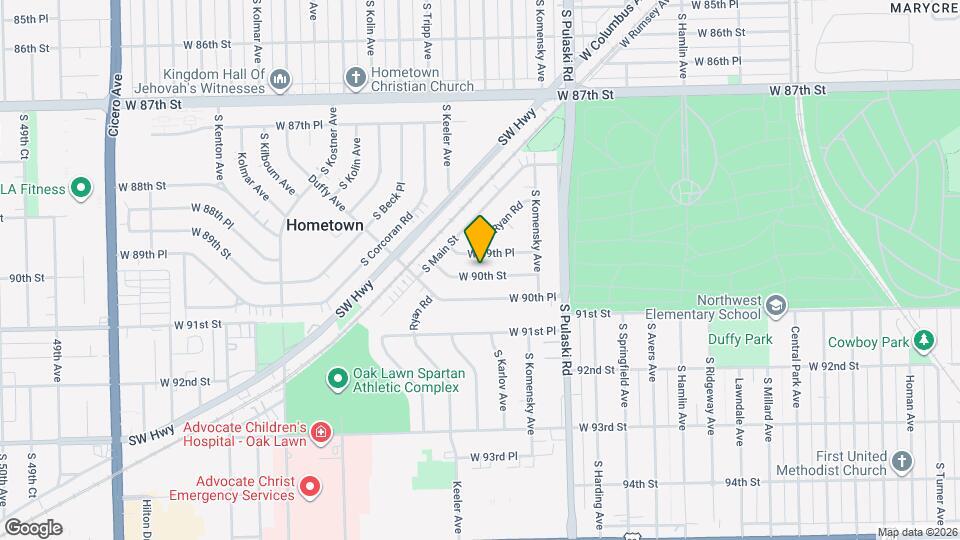 4128 W 90th St Map and Location Details