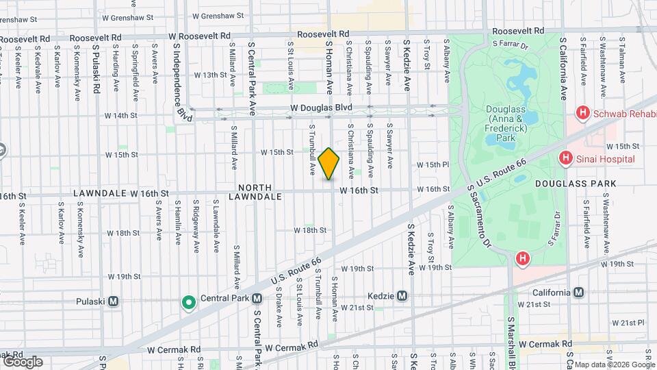 1554 S Homan Ave, Unit 3 Map and Location Details