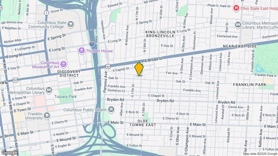 884 Oak St, Unit A Map and Location Details