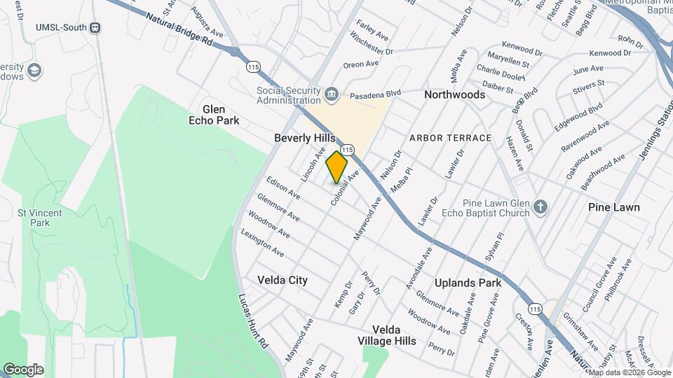 3507 Colonial Ave Map and Location Details