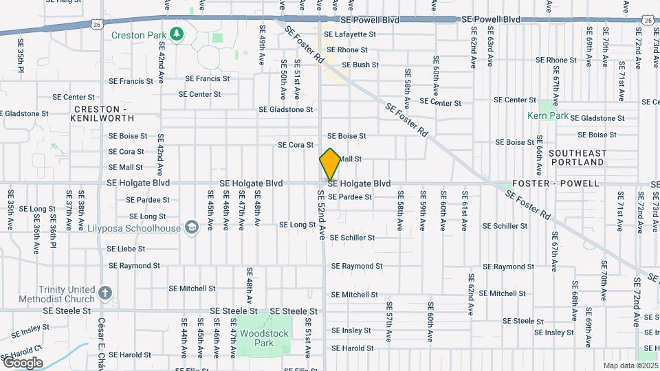 5222 SE Holgate Blvd Mapa y Detalles de la Ubicación