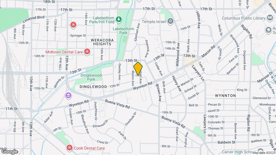 1233 Eberhart Ave Map and Location Details