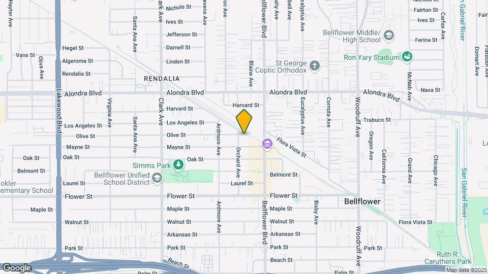9710 Olive St Mapa y Detalles de la Ubicación