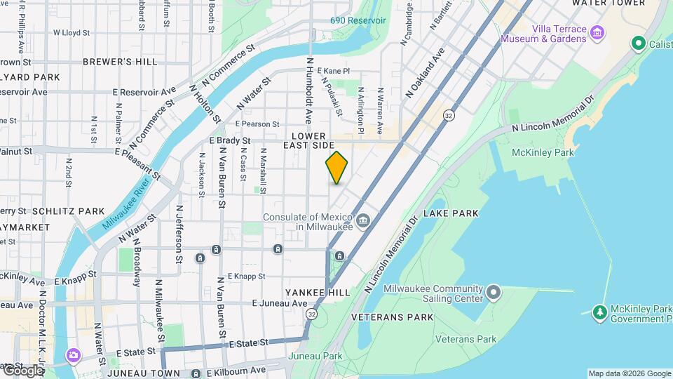 1608 N Franklin Pl., Unit Upper Map and Location Details