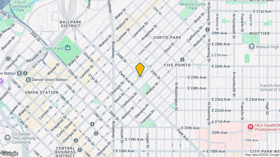 2376 Stout St Map and Location Details
