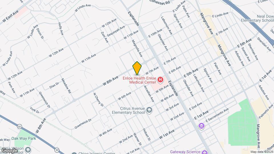 1705 Arcadian Ave Map and Location Details