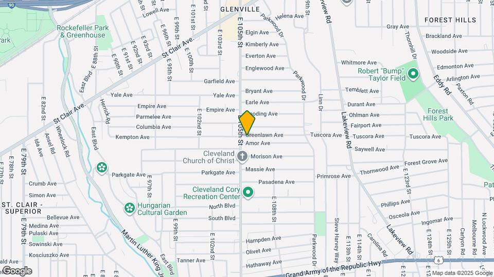 10512 Greenlawn Ave Map and Location Details