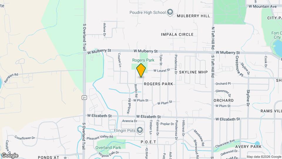 725 Pear St Map and Location Details