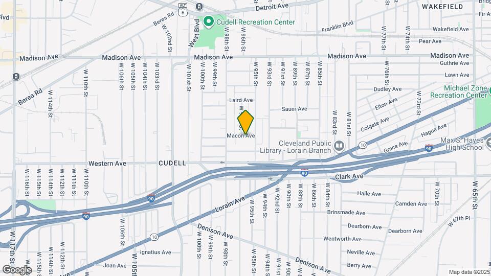 9521 Macon Ave Mapa y Detalles de la Ubicación