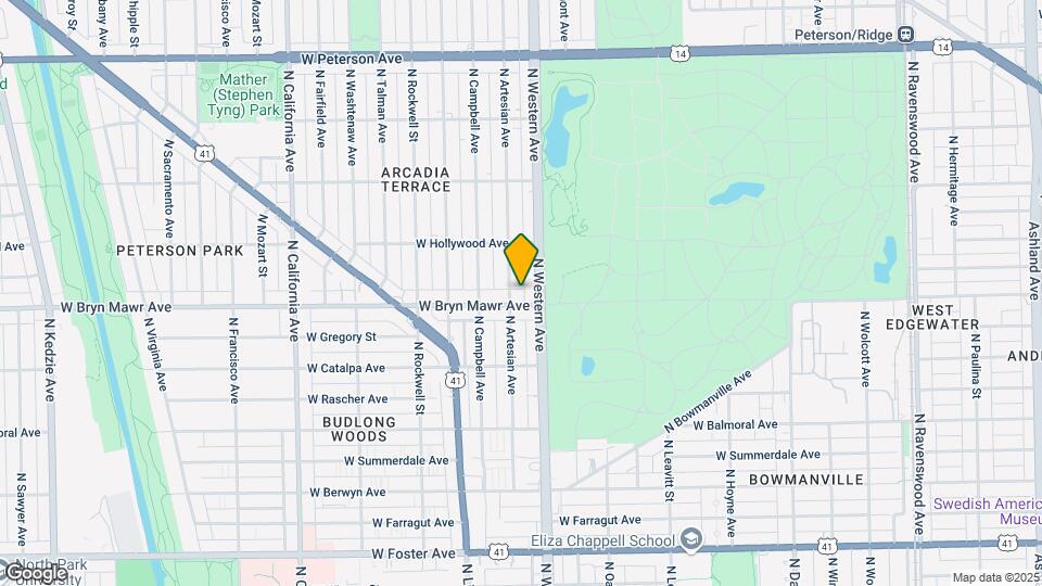 2412-2416 W Bryn Mawr Ave Mapa y Detalles de la Ubicación