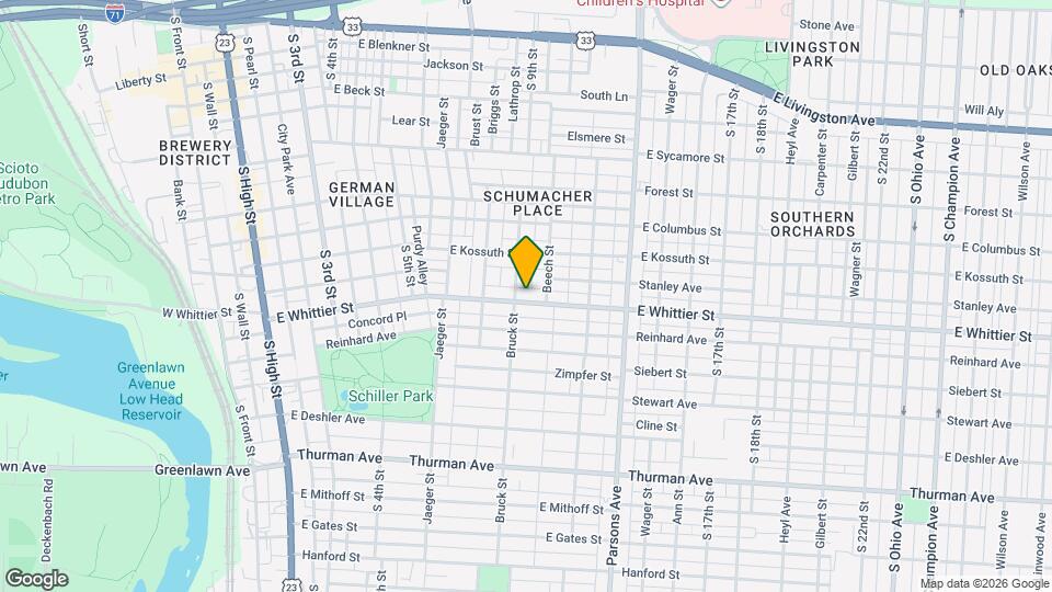 374 E Whittier St Map and Location Details