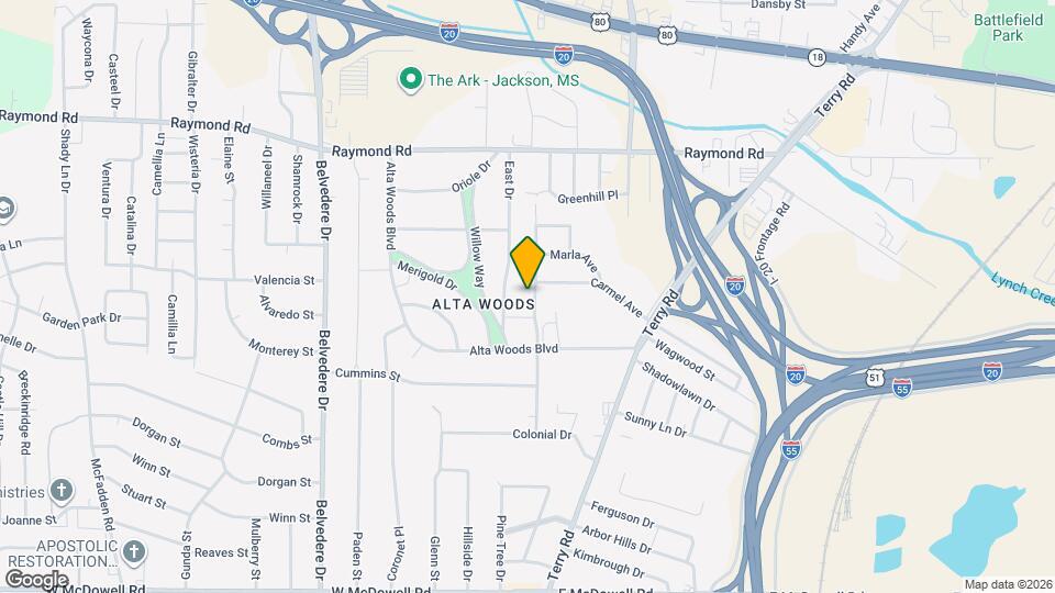 2121 Oakhurst Dr Map and Location Details