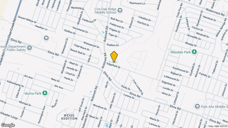 3809 Edgefield St-Unit -Apt B Map and Location Details