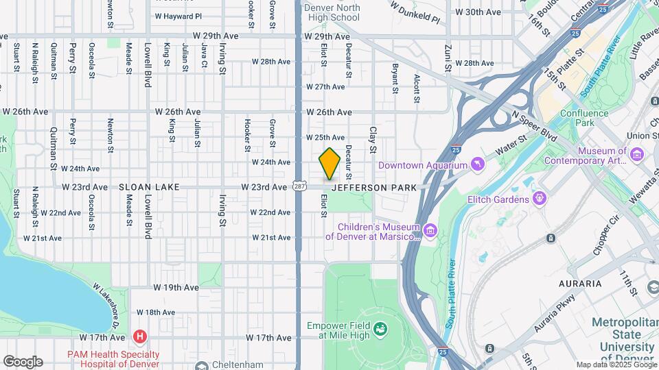 2853 W 23rd Ave Map and Location Details