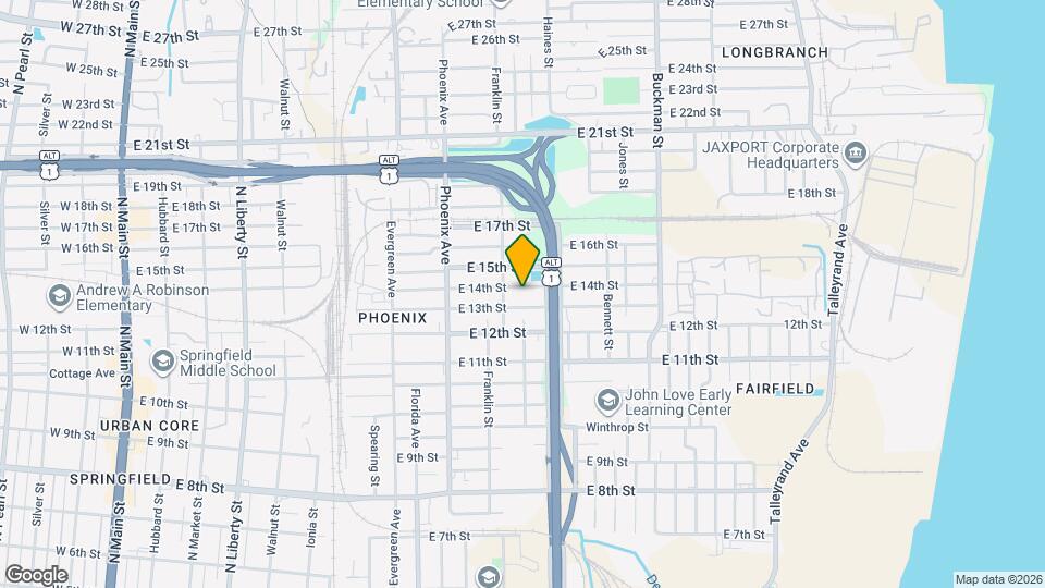 1230 E 14th St Map and Location Details