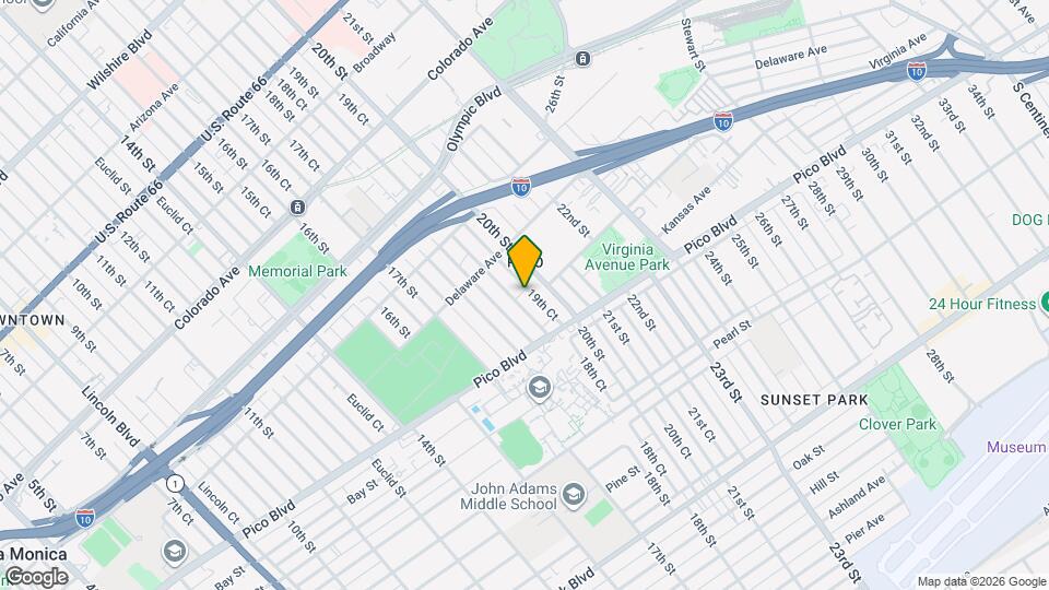 1953 19th St, Unit B Map and Location Details