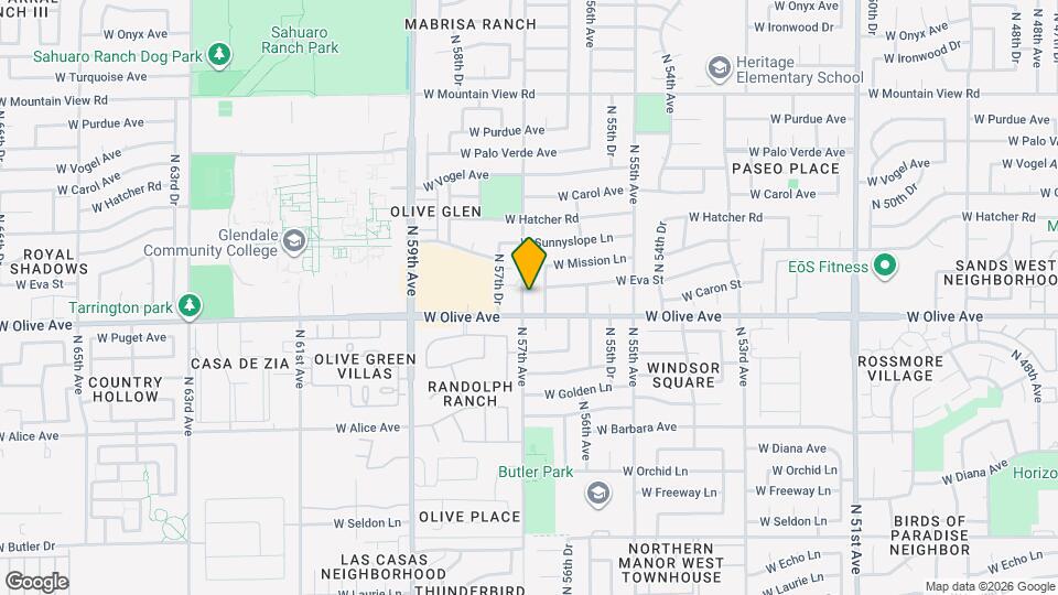 9015 N 57th Ave Map and Location Details