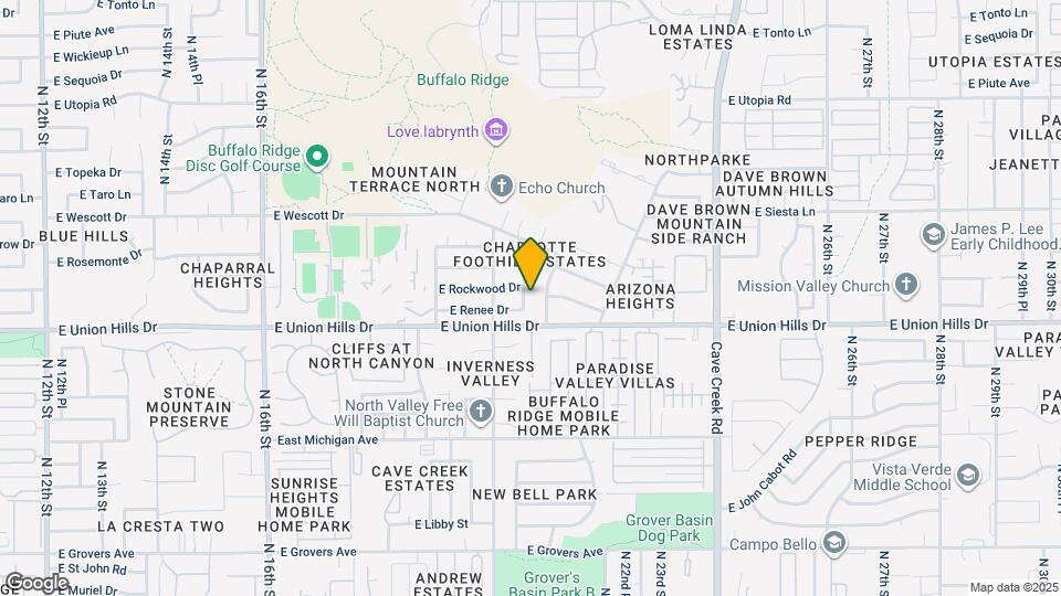 18623 N 20th Way Map and Location Details