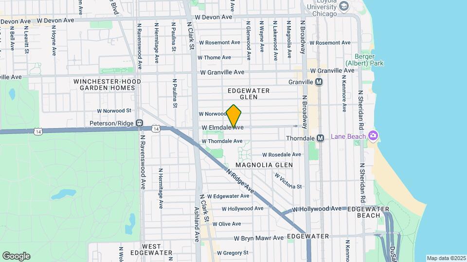 1433 W Elmdale Ave, Unit 3 Mapa y Detalles de la Ubicación