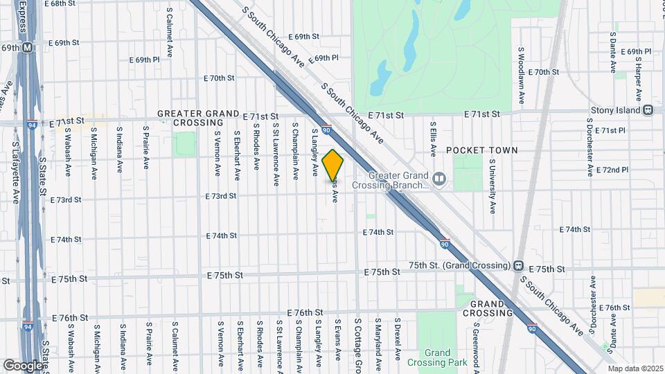 7252 S Evans Ave Map and Location Details