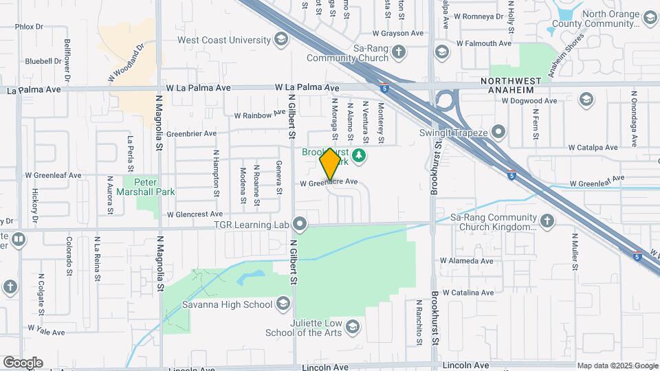 2340 W Greenacre Ave Mapa y Detalles de la Ubicación