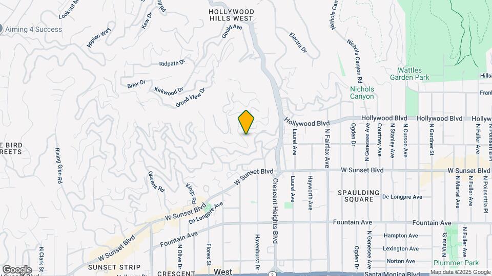 1625 N Crescent Heights Blvd Map and Location Details