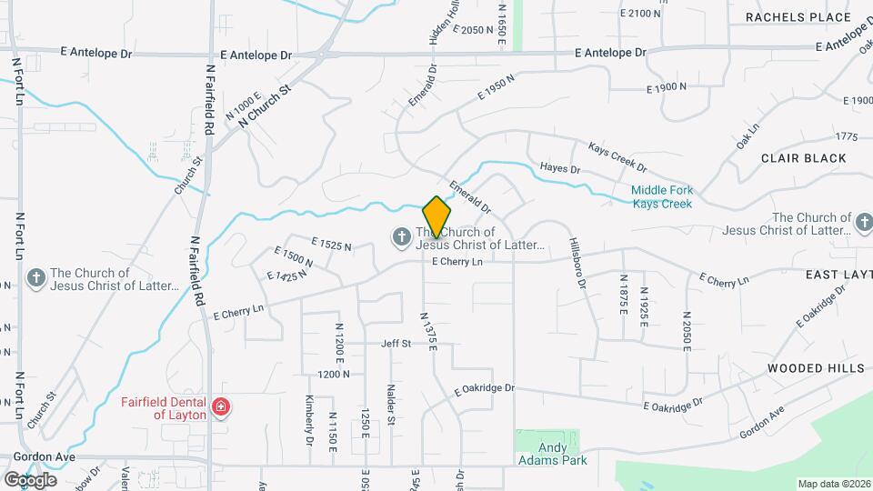 1398 Heather Dr Mapa y Detalles de la Ubicación