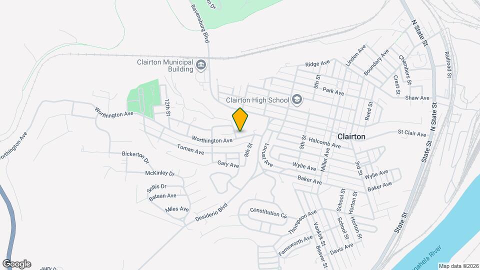 821 Worthington Ave Map and Location Details