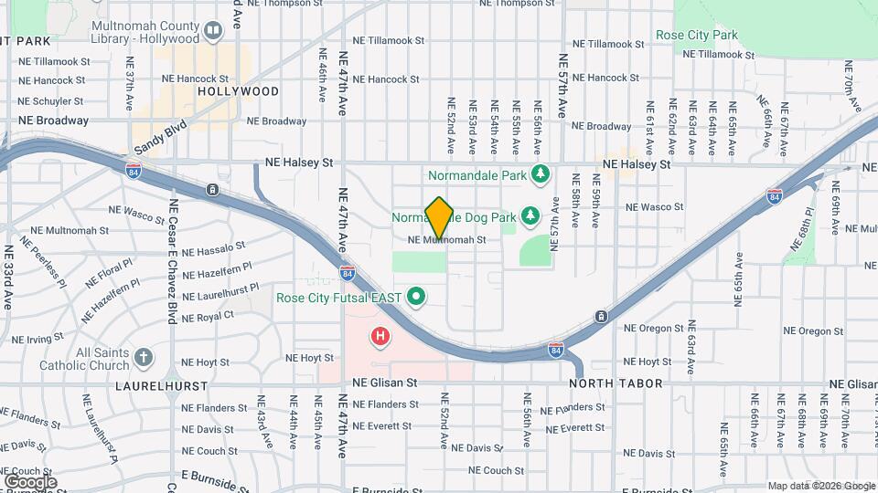 5134 NE Multnomah St Map and Location Details