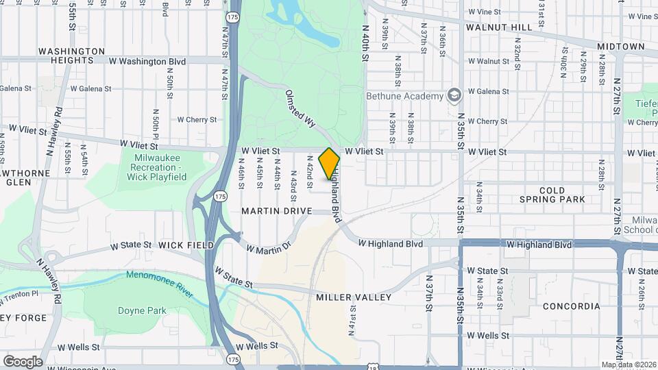 4213 W Highland Blvd Map and Location Details