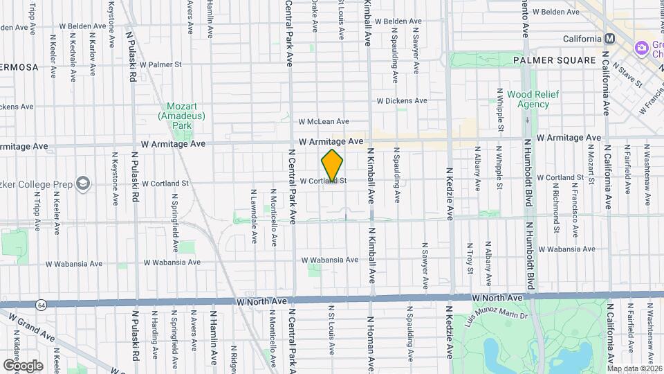 3521 W Cortland St Map and Location Details