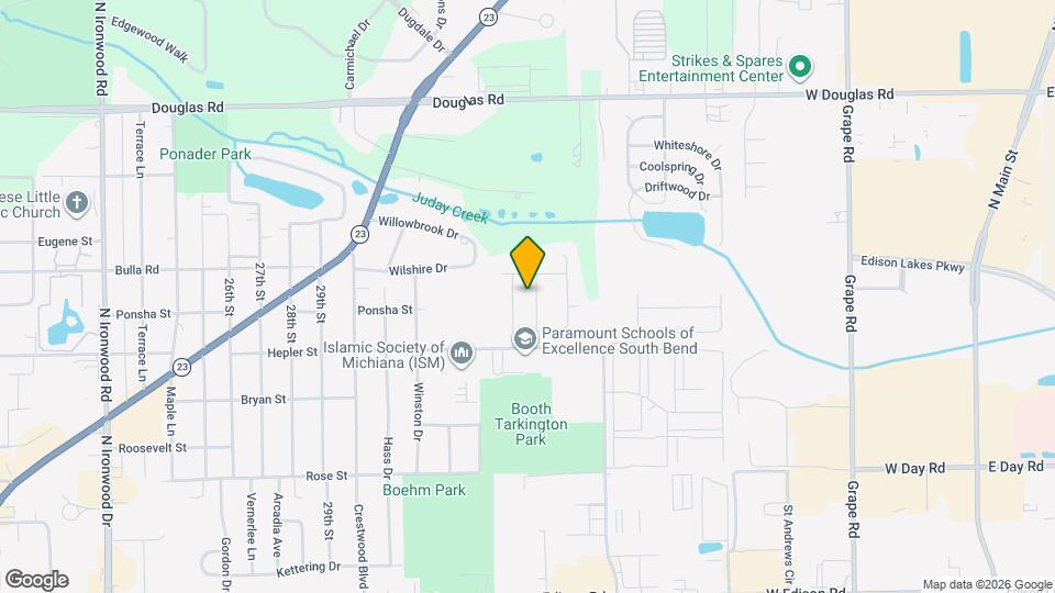 1973 Creekbank Ln Map and Location Details