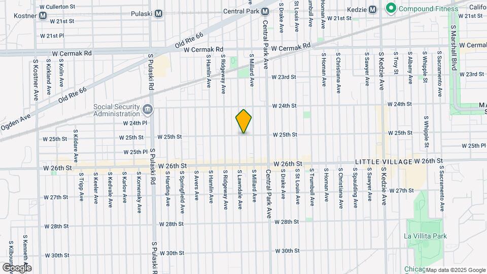 2501 S Lawndale Ave Map and Location Details