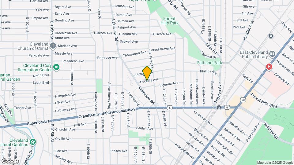 12004 Osceola Ave Map and Location Details