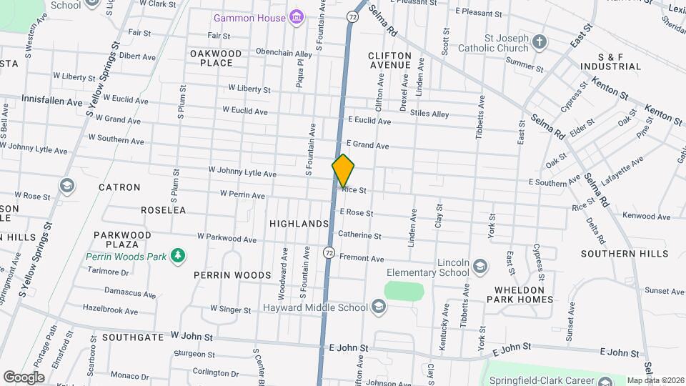 1306 S Limestone St Map and Location Details