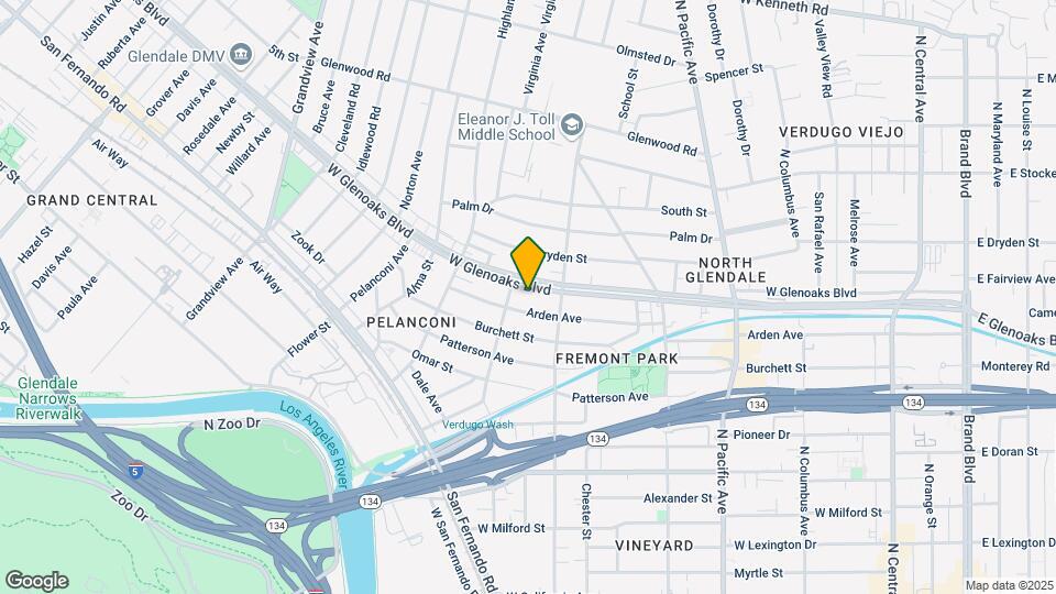 730 W Glenoaks Blvd Map and Location Details