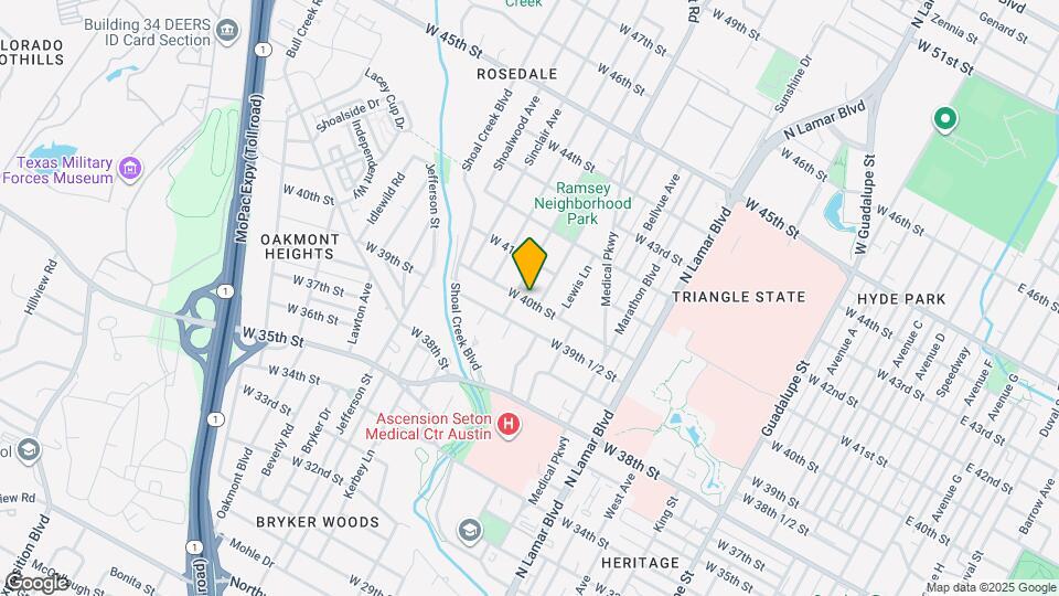 1402 W 40th St Map and Location Details