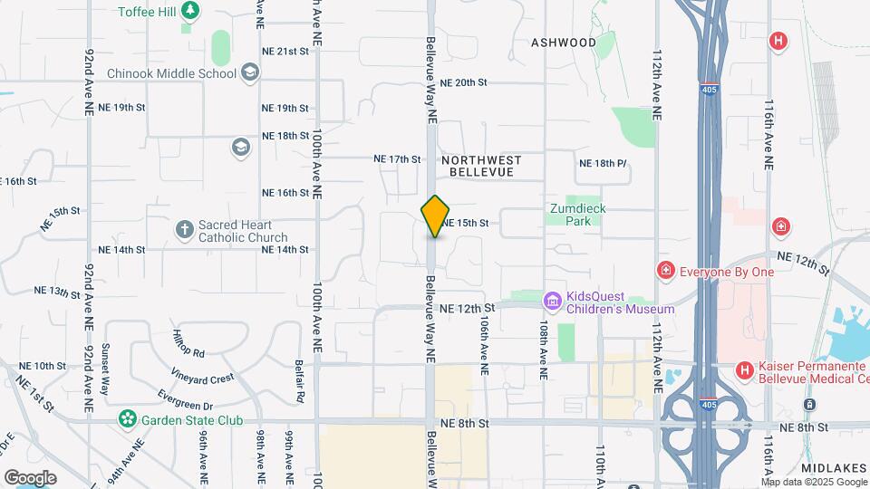 1408 Bellevue Way NE Map and Location Details